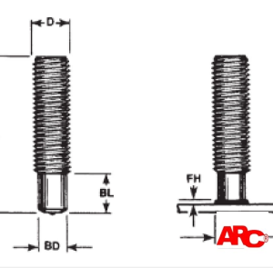 Long Reduced Base Arc Weld Studs