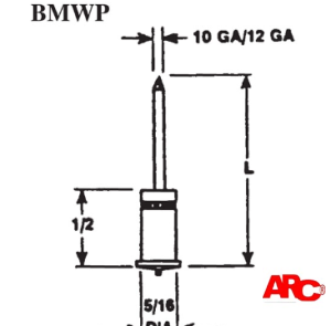 Bi-Metallic Capacitor Discharge (CD) Pin, Weld Stud